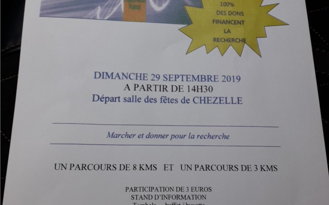 Marche UPP en Allier (Chezelle 03140) le 29 septembre