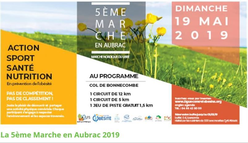 5eme marche santé en Aubrac le 19 mai 2019