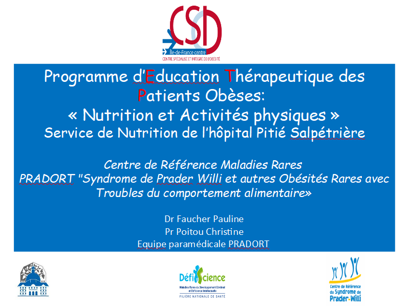 Questionnaire pour le projet PRADORT du Centre de référence du syndrome de Prader-Willi