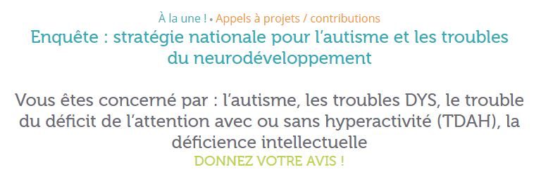 Enquête du gouvernement auprès des familles concernées par le déficit intellectuel